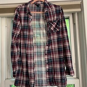 Purple button down flannel
